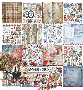 Coleção AMORECOS Papel Bloco 30,5x30,5cm 18 fls 240G