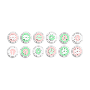 Coleção FELICITY - Acrílico Dots Flor - 12 peças - FEL10