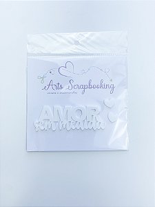 Enfeite de Acrilico Branco Amor sem medida