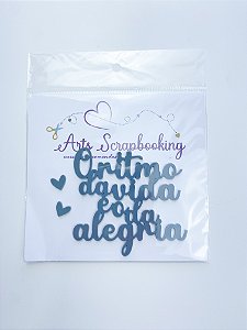 Enfeite de Acrilico Cinza O ritmo da vida é o da alegria
