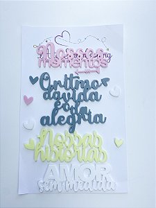 Kit Enfeite de Acrilico com 4