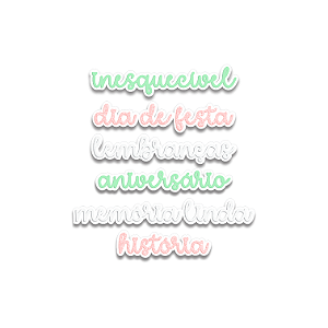 Coleção FELICITY - Acrílico Título Português - 6 peças - FEL07