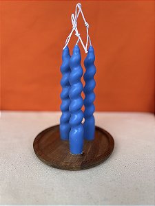 Kit 3 velas decorativas azul