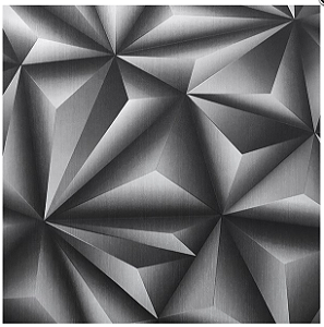 Papel de parede Vinílico Geométrico 3D Preto