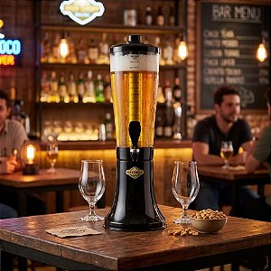 Torre Chopp 3.5 Litros Slim Cervejeira 2 Refil Congelante