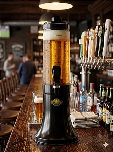 Torre Chopp 2.2 Litros Slim Cervejeira 2 Refil Congelante