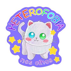 Adesivo Heterofobia nos olhos