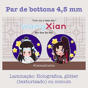 Par de bottons Mo Dao Zu Shi (WangXian)