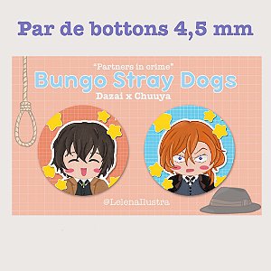 Par de bottons - Bungo Stray Dogs