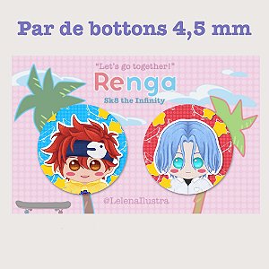 Par de bottons - Sk8 the Infinity: Reki x Langa
