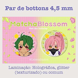 Par de bottons Sk8 the Infinity (MatchaBlossom)
