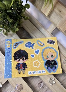 Cartela de adesivos (P) - Banana Fish