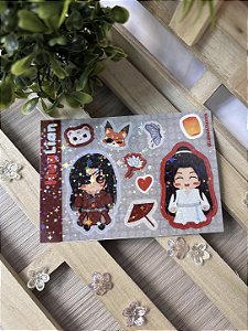 Cartela de adesivos (P) - Hualian