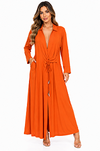 VESTIDO LONGO LARANJA