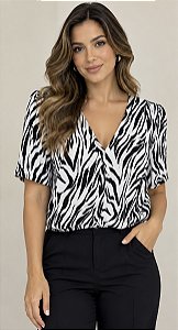 BLUS CORTELLE ZEBRADA