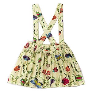 Saia Suspensório Botão Insetos