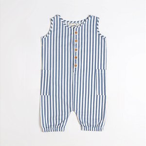 Macacão Saruel Azul Listrado