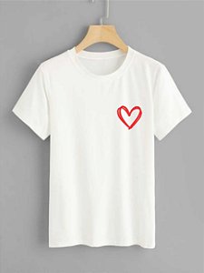CAMISETA PREMIUM ESTAMPA CORAÇÃO