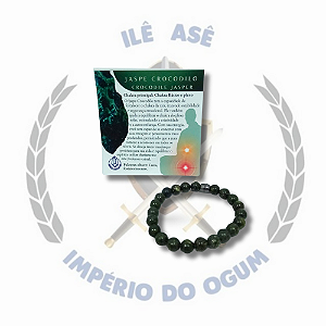 PULSEIRA PEDRA NATURAL - JASPE CROCODILO