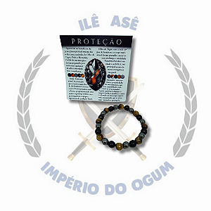 PULSEIRA PEDRA NATURAL - PROTEÇÃO ( HEMATITA + ÔNIX + OLHO DE TIGRE )