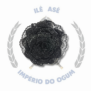 FLOR DE CABELO VELUDO - PRETO