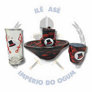 KIT 4 PÇS  BARRO -EXU - MODELO 1