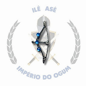 OFÁ COM 3 PEDRAS - PRATA C/ AZUL