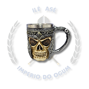 CANECA RESINA - CAVEIRA MEDIEVAL