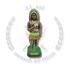 IMAGEM GESSO CABOCLO 20CM - ARRANCA TOCO