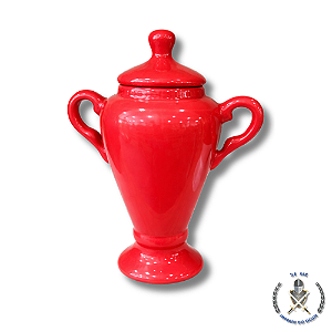 QUARTINHA 25CM C/ALÇA - VERMELHO - PORCELANA