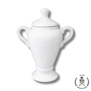 QUARTINHA 25CM C/ALÇA - BRANCO - PORCELANA