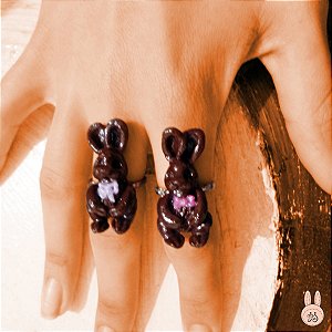 Anel Coelhinho de Chocolate