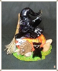 Escultura Gato Halloween