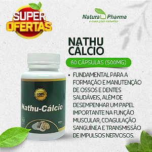 NATHU CÁLCIO - 60 CÁPSULAS (500mg) - BIOPHYTOS