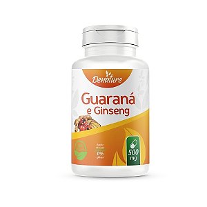 GUARANÁ E GINSENG - 60 CÁPSULAS (500MG) - DENATURE