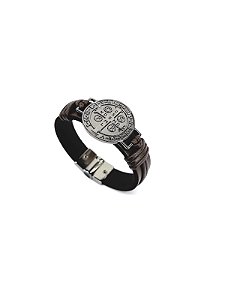 Pulseira São Bento | Couro legítimo