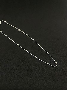 Colar Corrente e Esferas | Prata 925