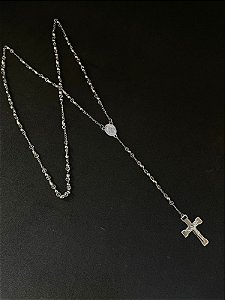 Colar estilo Terço / Aço inoxidável