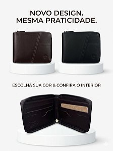 Carteira Masculina Com ziper