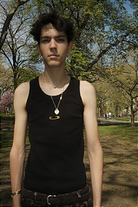 Regata Canelada Alfinete Preta