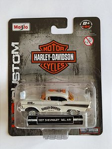 Miniatura 1957 Chevrolet Bel Air Maisto Harley Davidson