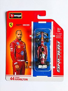 Miniatura Fórmula 1 Ferrari Lewis Hamilton 1:64 Burago