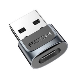 Adaptador Tipo-C para USB-AM 3.0A ROCK RBC0610 Cinza Espacial
