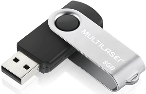 Pen Drive Twist 8GB USB Multilaser Preto Original