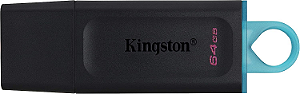 Pen Drive 64GB USB 3.2 Exodia Kingston Preto Original