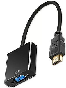 Adaptador HDMI Para VGA Pluscable Preto Original