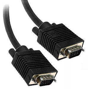 Cabo VGA P/Monitor 1,8m Plus Cable Preto