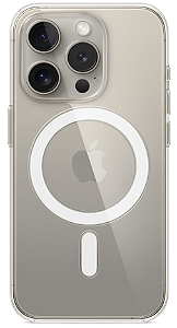 Capa Para Iphone 15 Pro Max Tpu Com Magsafe Transparente