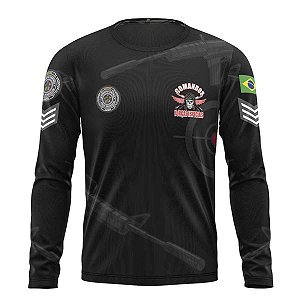 Camiseta Manga Longa Comandos Forças Especiais