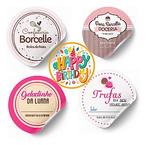 500 Adesivos Personalizado  Vinil 5x5cm  A Prova De Água
